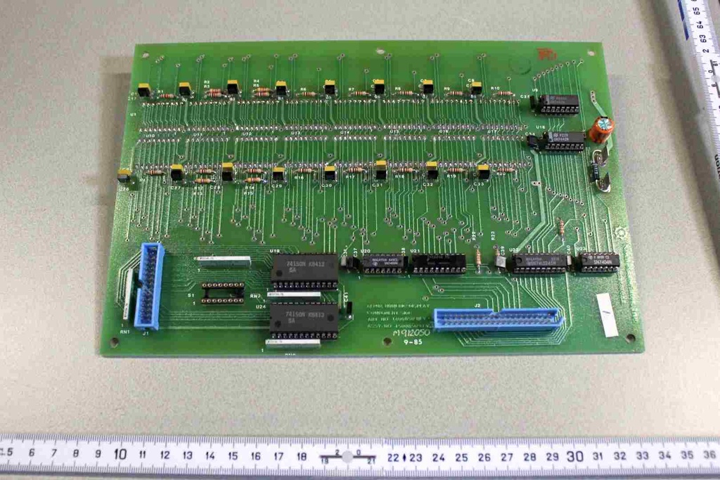 PCB ALFANUMERIC DISPLAY ASSY NO. 1500850 REV C, USED, REV C