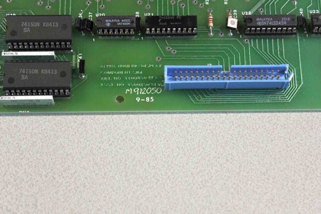 PCB ALFANUMERIC DISPLAY ASSY NO. 1500850 REV C, USED, REV C