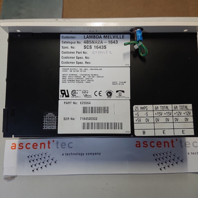POWER SUPPLY, E25564, 400W