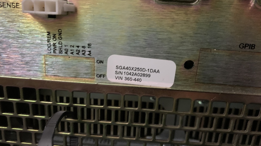 DC POWER SUPPLY INPUT:3 PHASE 360-440VAC. OUTPUT: 0-60VDC / 0-250A.