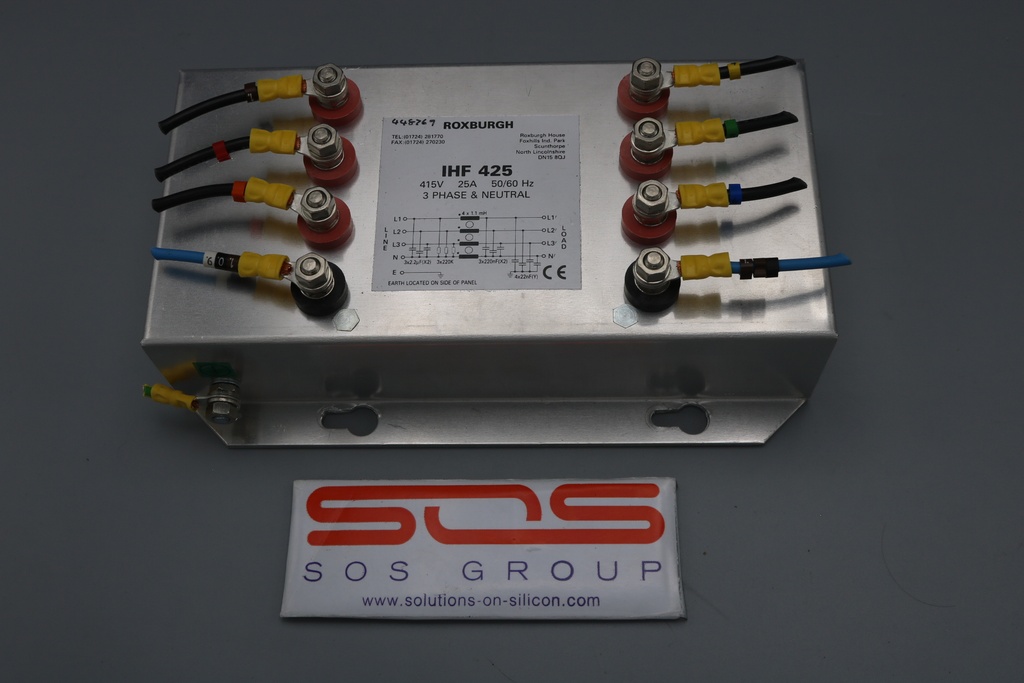 Roxburgh IHF 425 Line Filter 415V 25A 3 Phase & Neutral