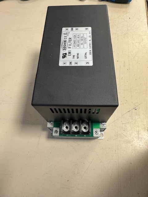 Soshin HF3040C-UQA EMI Filter 480VAC 40A 50/60 Hz