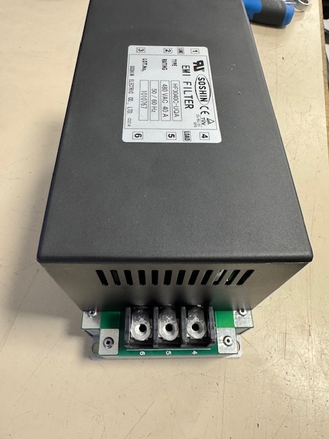 Soshin HF3040C-UQA EMI Filter 480VAC 40A 50/60 Hz