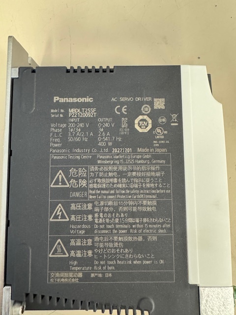 Panasonic MBDLT25SF AC Servo Driver