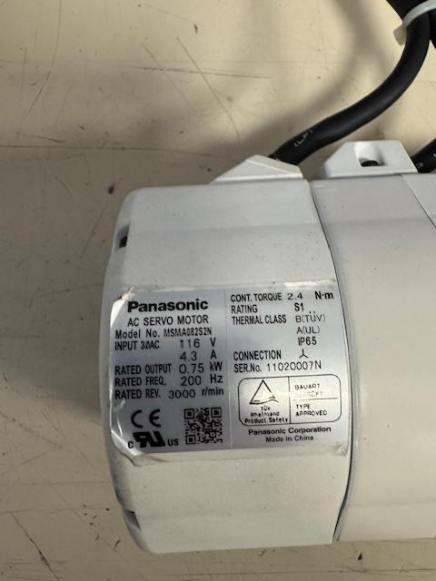 Panasonic AC Servo Motor MSMA082S2N