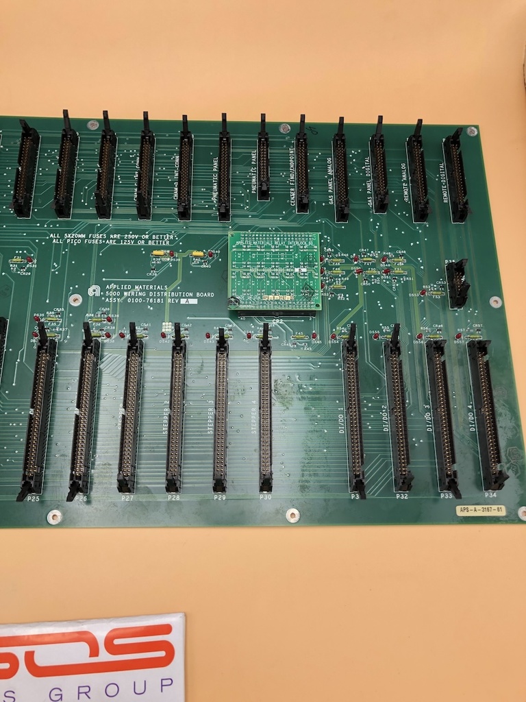 AMAT 0100-76181 PCB, Sytstem Wiring Distribution BOARD ASSY AMAT P5000, 104242