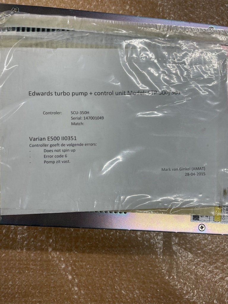 Edwards SCU-350H Turbo Pump Controller