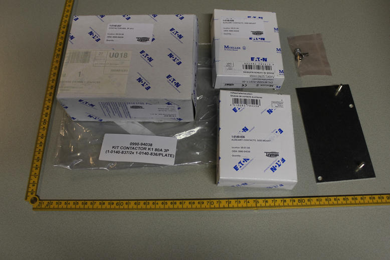 KIT CONTACTOR K1 80A 3P (1-0140-837/2x 1-0140-836/PLATE), NEW OEM