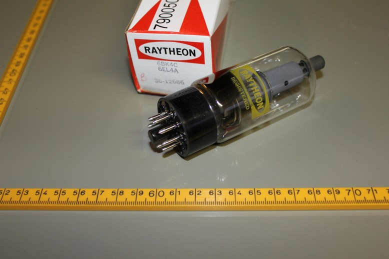 VACUUM TUBE 8 PIN RAYTHEON 6BK4C  6EL4A  36-12686, NEW OEM