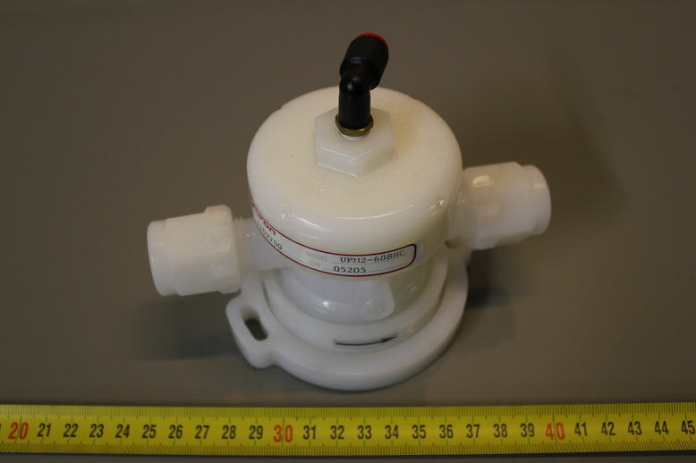 Diaphragm Valve, Furon, Pneumatically Actuated, 3/8'', 110278