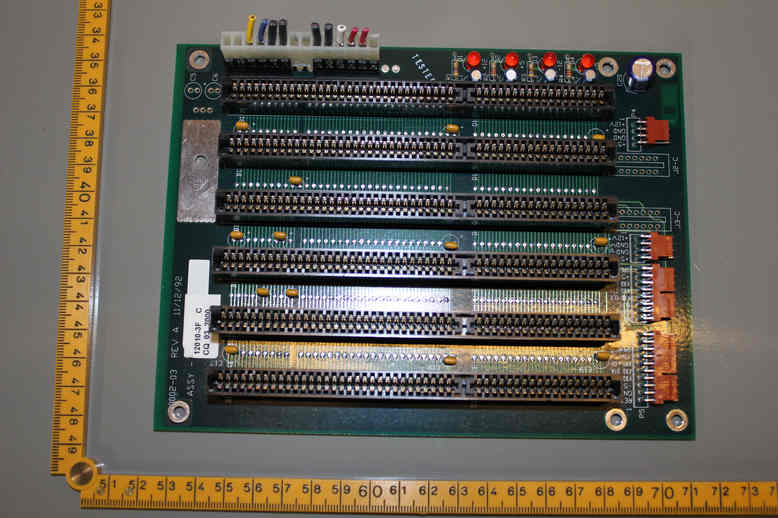 PCB BACKPLANE BOARD 6 X ISA PORTS, 30002-03 REV A