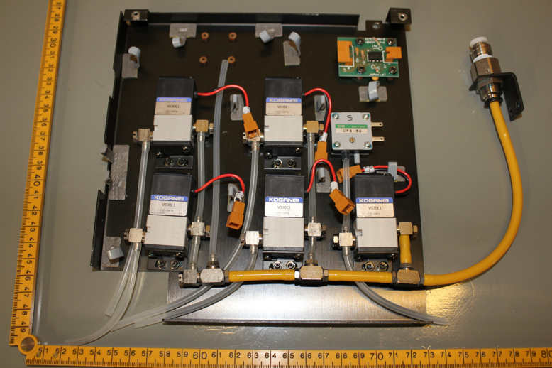 Panel from Nikon NWL-641M w/PCB 2S700-381-2, 5X Koganei V030E1 & 1X CKD UPS-50