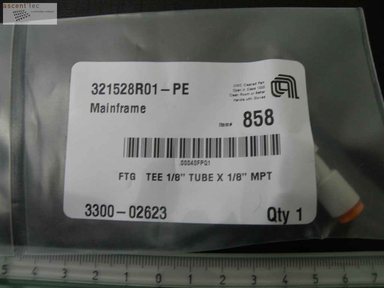 Ftg Tee 1/8" Tube x 1/8" MPT, Lot of 4