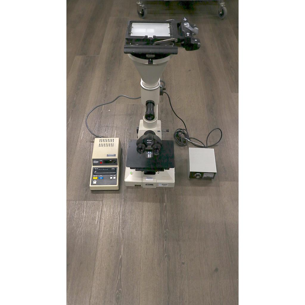 Wafer Inspection Microscope, Optiphot 88, 115VAC, w. Polaroid Capture Module