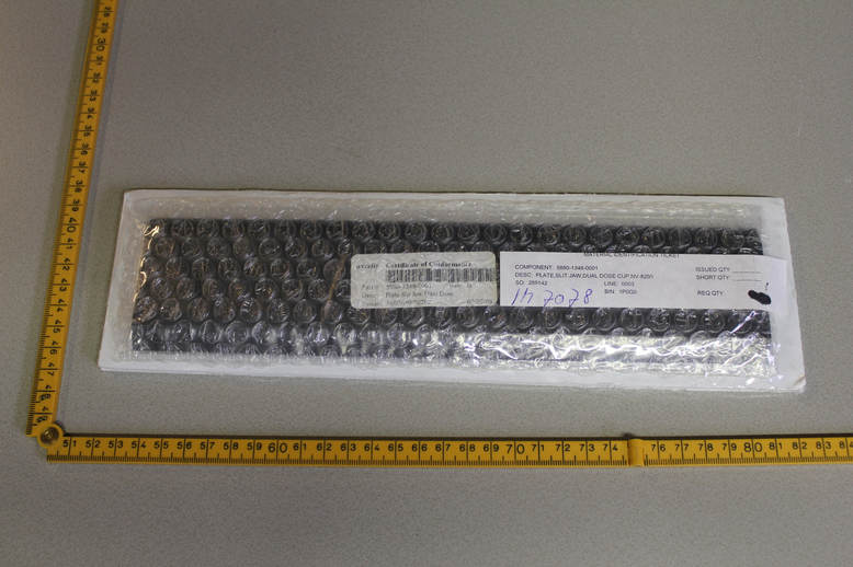 Plate, Slit Jaw, Dual Dose Cup, Rev.B