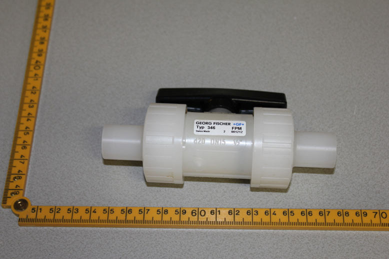 BALL VALVE TYPE 346, FPM BLACK D20 DN15, PVDF