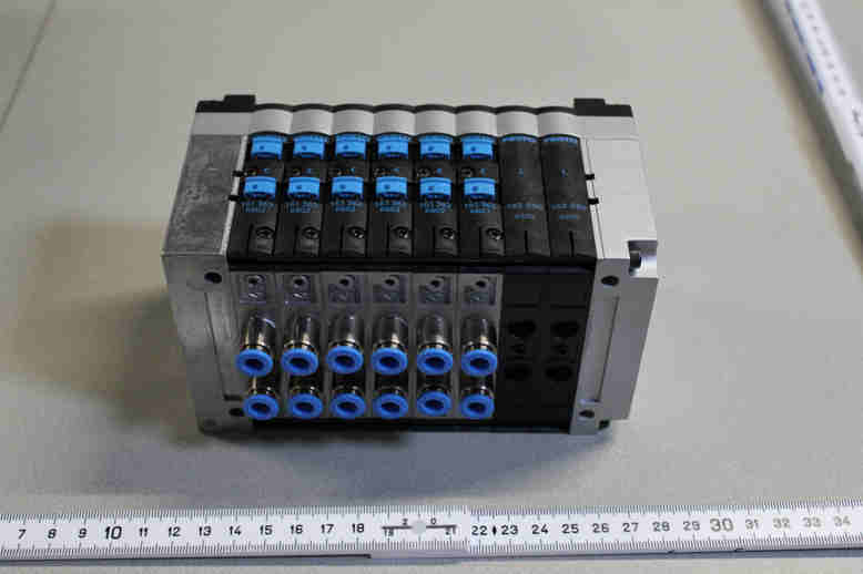 VALVE TERMINAL BLOCK, FESTO 18210 & 18264, 10P-14-8B-MP-R-U-6C2L+RHB, W/CABLE 18624