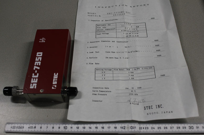 MFC, Mass Flow Controller, STEC SEC-7350MNC-RUC, C2F6, Rate: 5 SLM