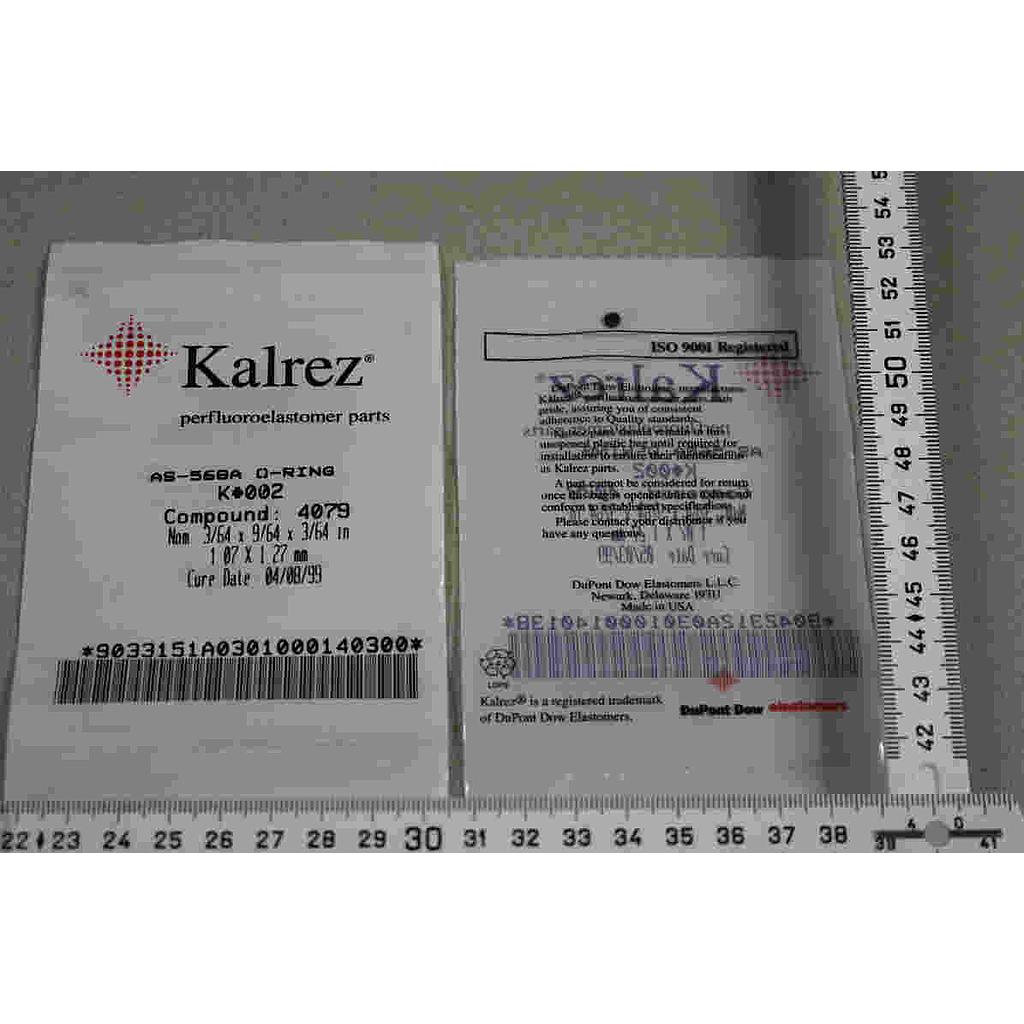 AS002 O-RING KALREZ 4079 (MOLD DATE 8x 05/03/99 + 6x 11/08/00), LOT OF 14