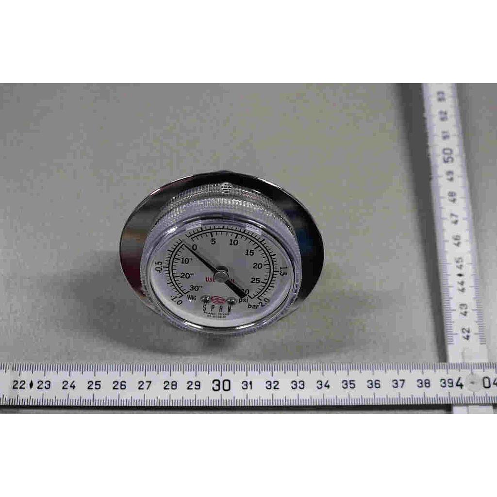 SPAN PRESSURE GAUGE 30" VAC - 30 PSI, LOT OF 12