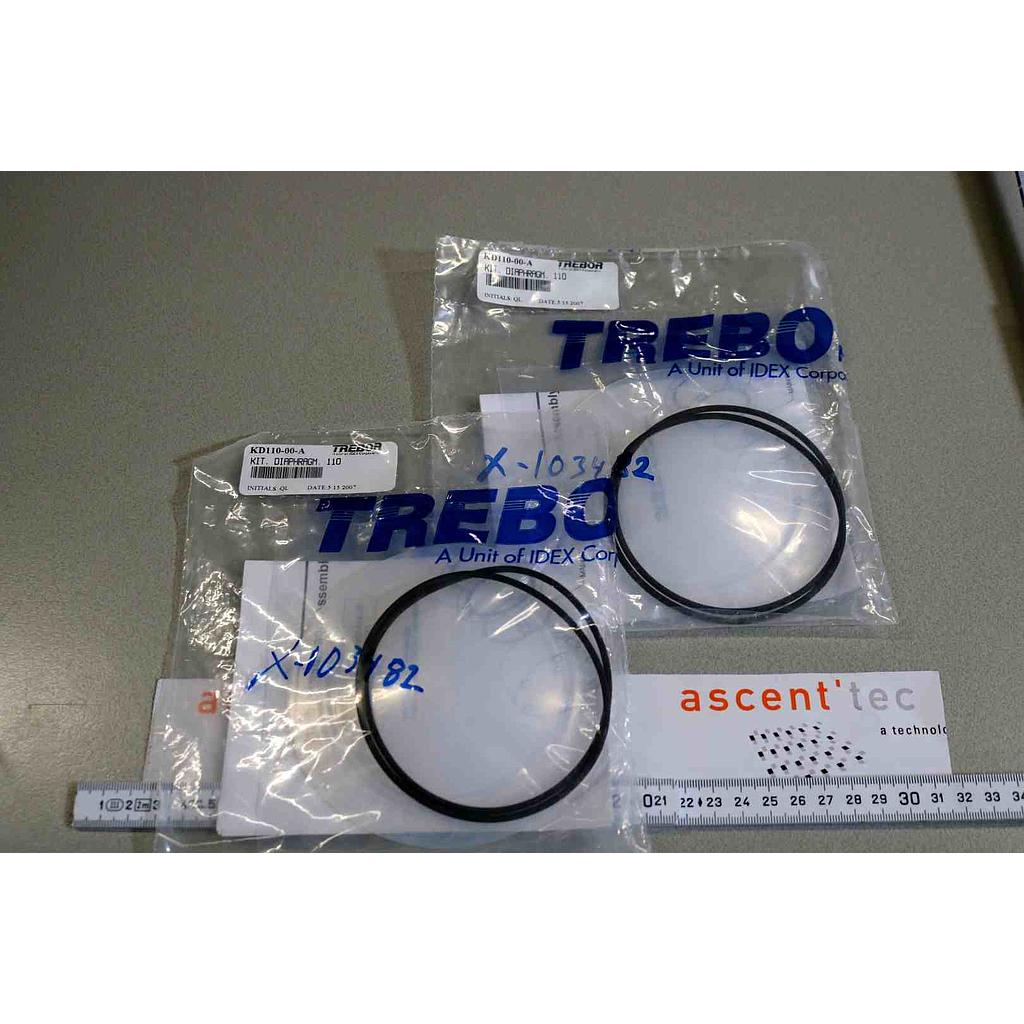 110 TREBOR PUMP DIAPHRAGM KIT, LOT OF 3