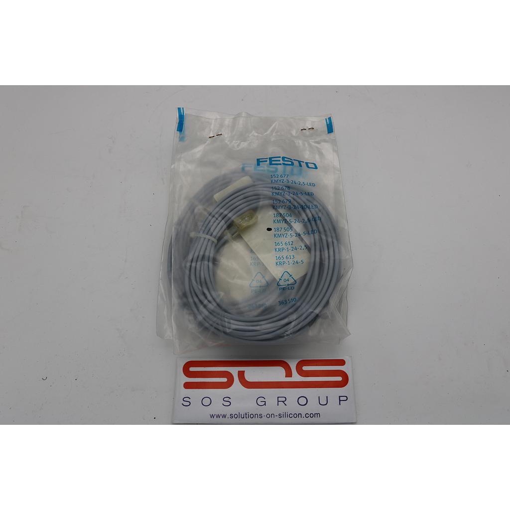 FESTO 187505, CABLE W/ LED, 2 WIRE, 5M