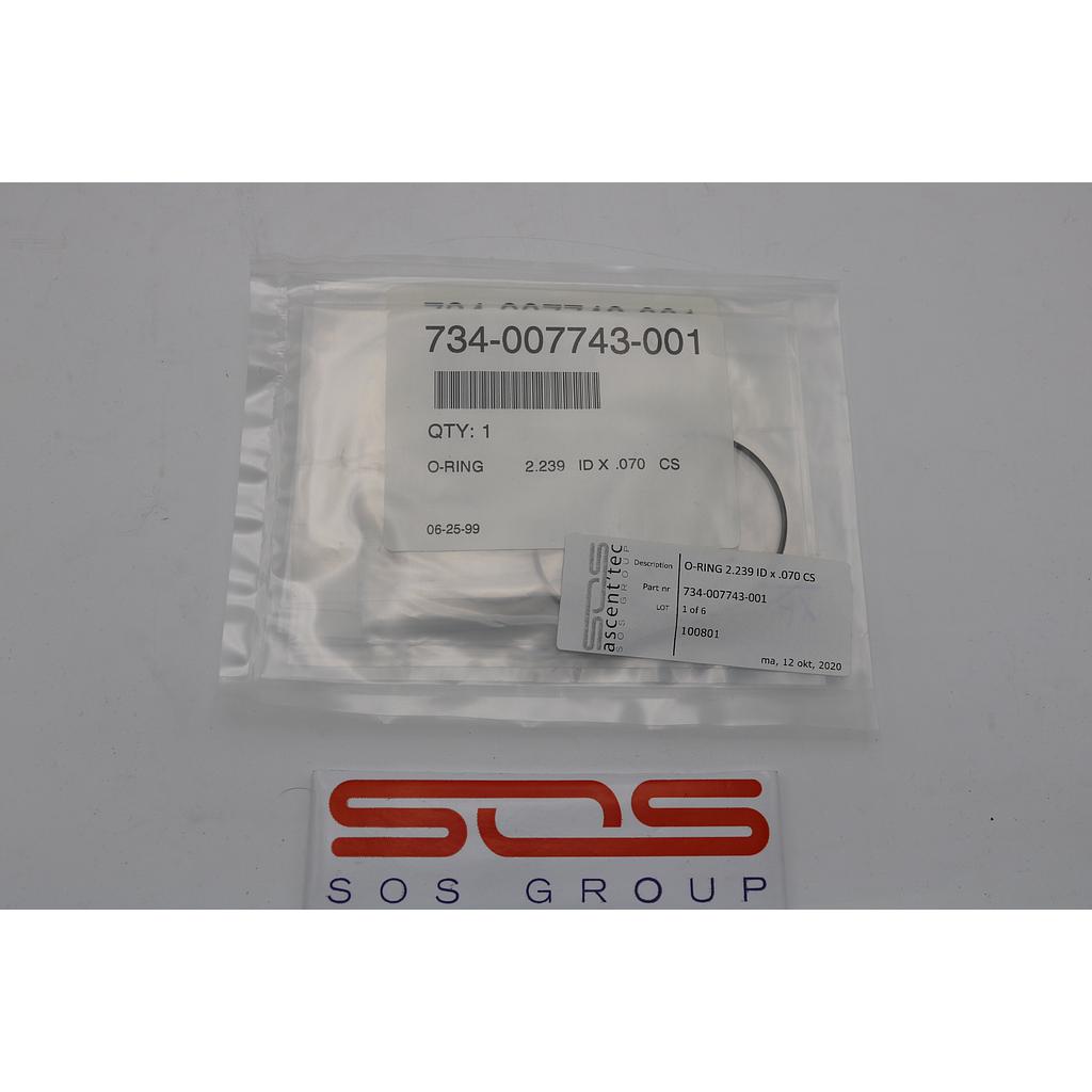 AS035, O-Ring 2.239 ID x .070 CS, Lot of 6