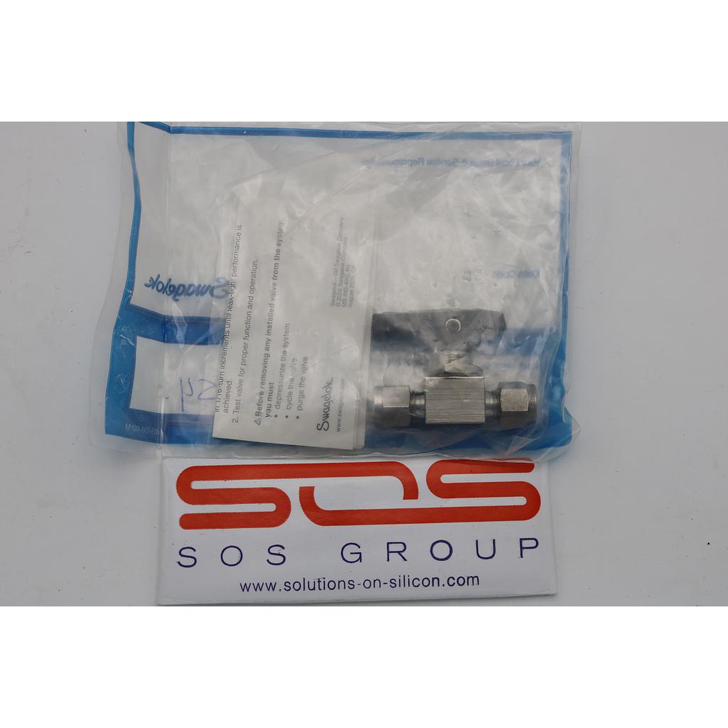 SS 1-PIECE 40G SERIES BALL VALVE, 0.6Cv, 1/4" TUBE FITTING