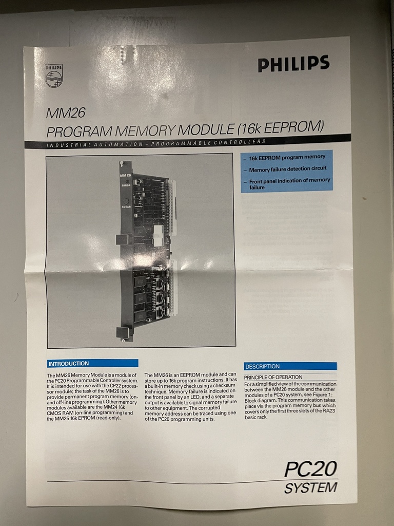 MEMORY MODULE 16K EEPROM MM26/BR