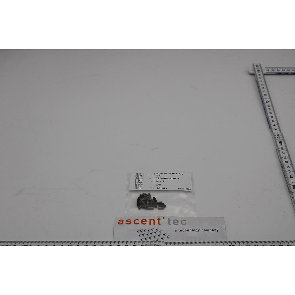 LAM 720-006661-001 Screw Set for Ceramic Ring, Socket 6-32 x 3/8, Lot of 21