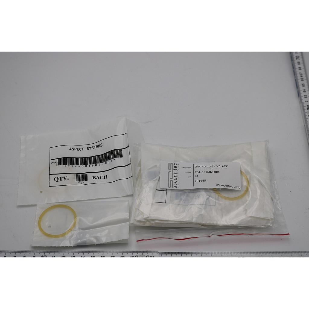 O-Rings, AS127, 1.424"X0.103", lot of 57