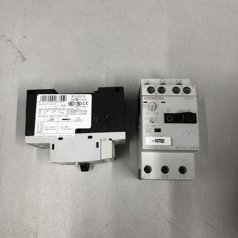 Sirius Thermal Magnetic Circuit Breaker, MPCB, 3RV1, 3P, 100kA, 400V, 3.2A, Lot of 5