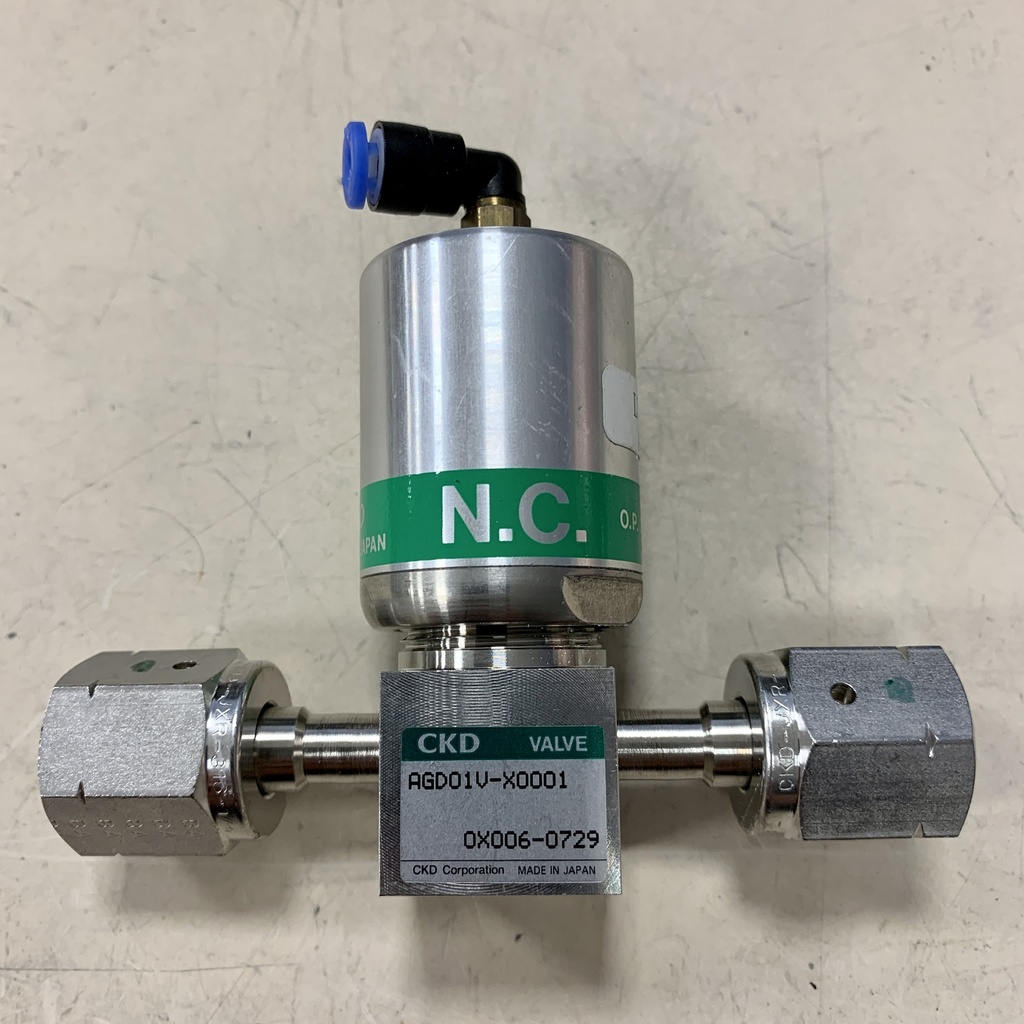 CKD AGD01V-X0001 VALVE N.C.  O.P. 0.4-0.6MPA 1/4" VCR GAS:AR