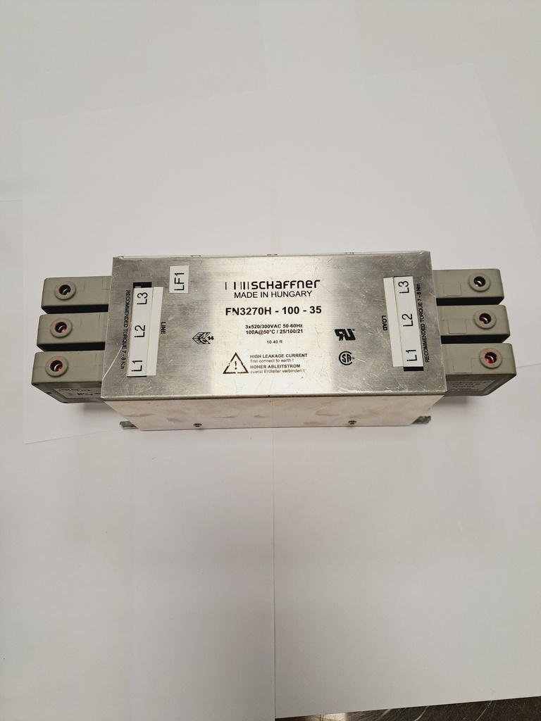 SCHAFFNER FN3270H-100-35 LINE FILTER UNIT 3X520/300VAC / 100A