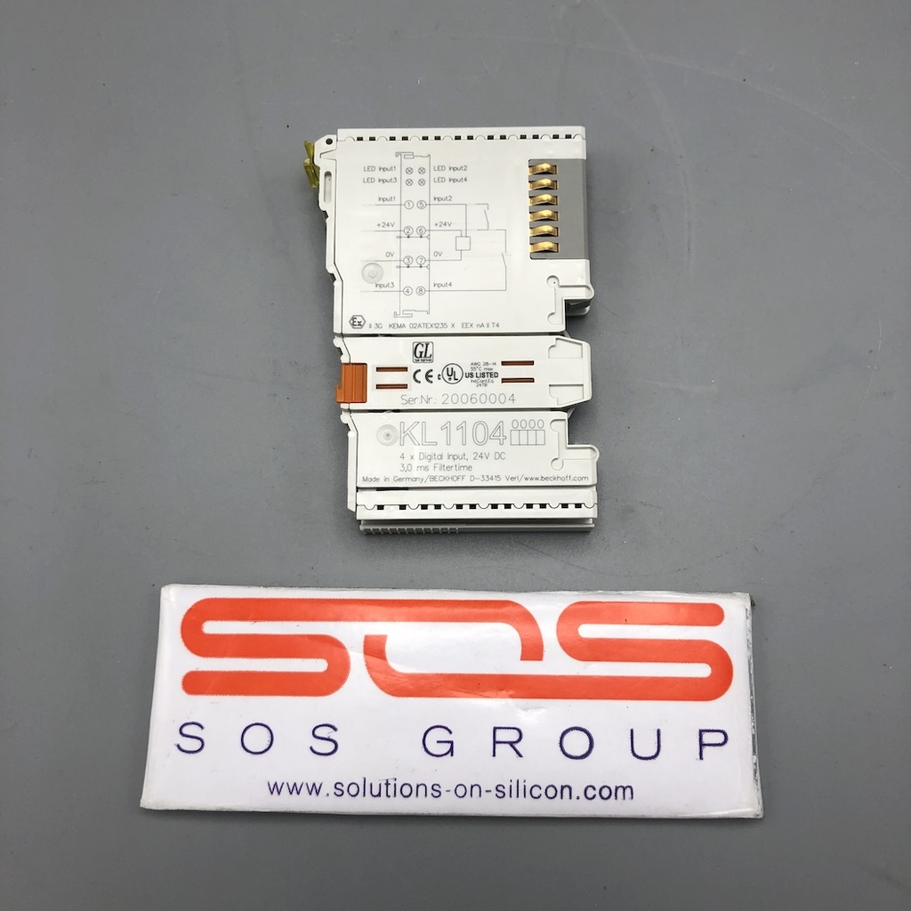 Beckhoff KL1104 4x Digital Input, 24V DC 3.0 ms Filtertime