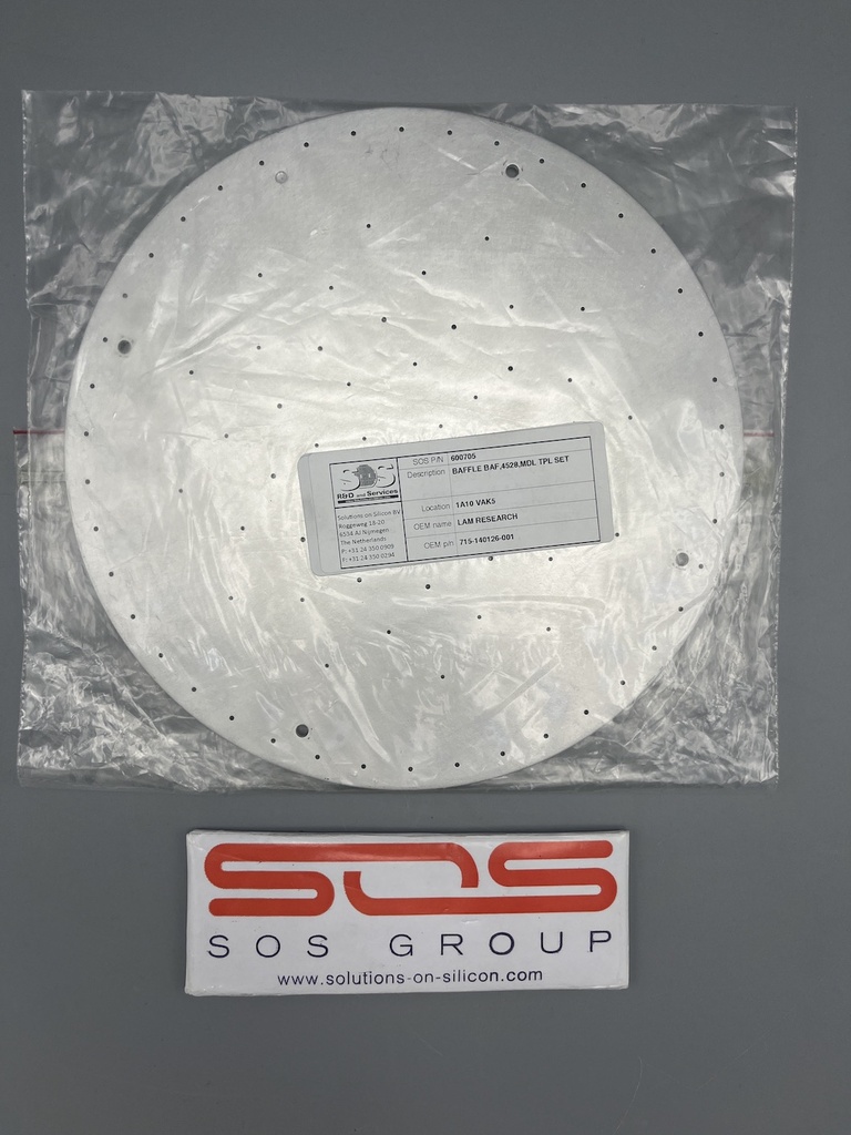 LAM RESEARCH 715-140126-001 FACING UPPER BAFFLE