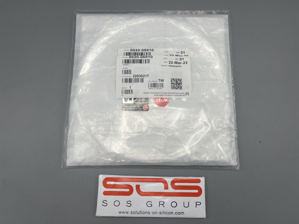 0020-05810, GASKET, RF, 8.02", OD X 0.135" THK COPPER