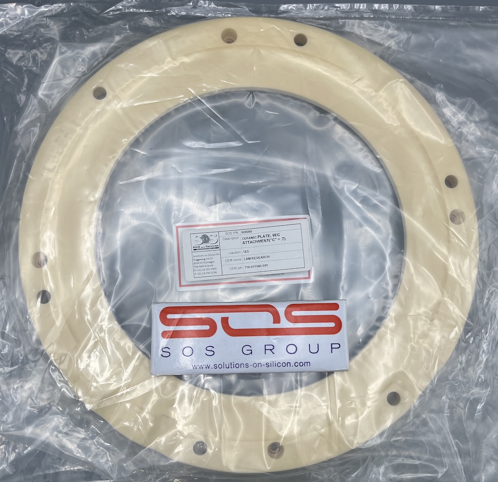 LAM RESEARCH 716-011543-001, CERAMIC PLATE, W/C ATTACHMENT ("C" = .7)