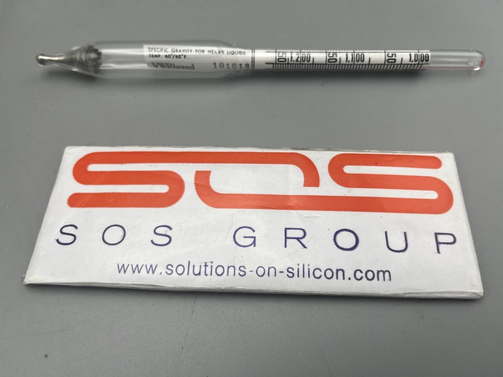 LAM RESEARCH 518-093762-001, Hydrometer, 1.000/1.225 SpGr, 150mm VWRbrand Cat.No.: 34623-106