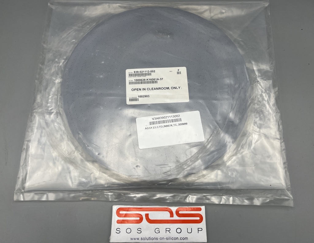 LAM RESEARCH 839-021113-002 ASSY, ELCTD, INNER, TC, 300MM, Rev.F