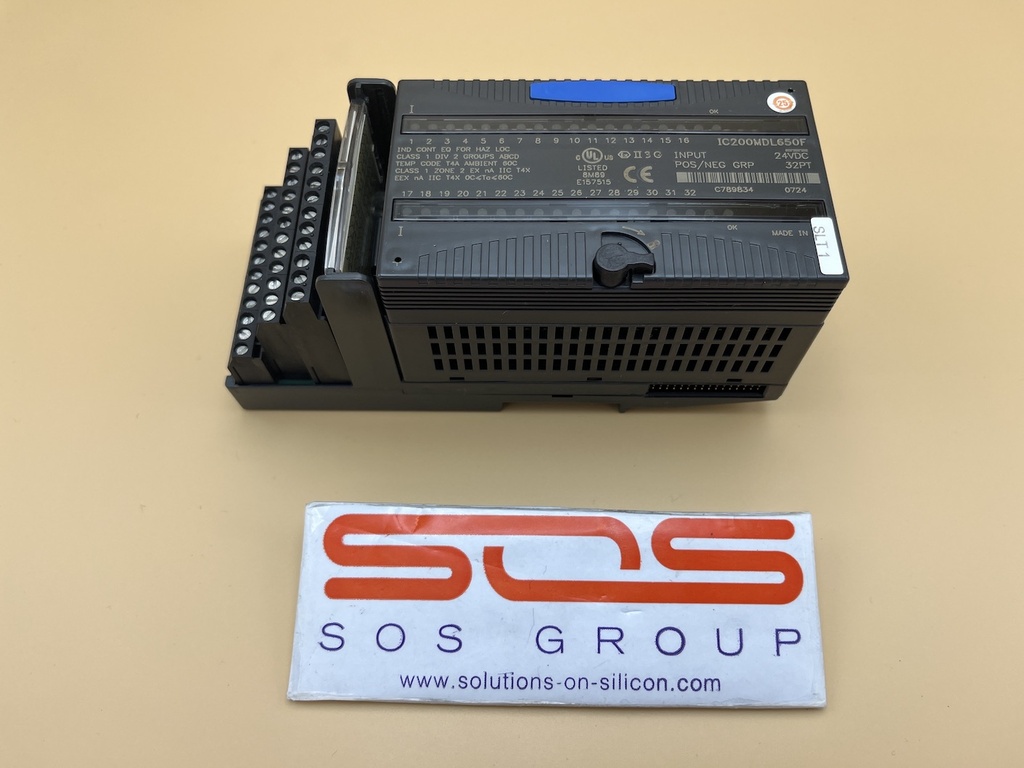 GE Fanuc IC200MDL650F VersaMax PLC Input Module, Pos/Neg Grp, 32-Point 24VDC