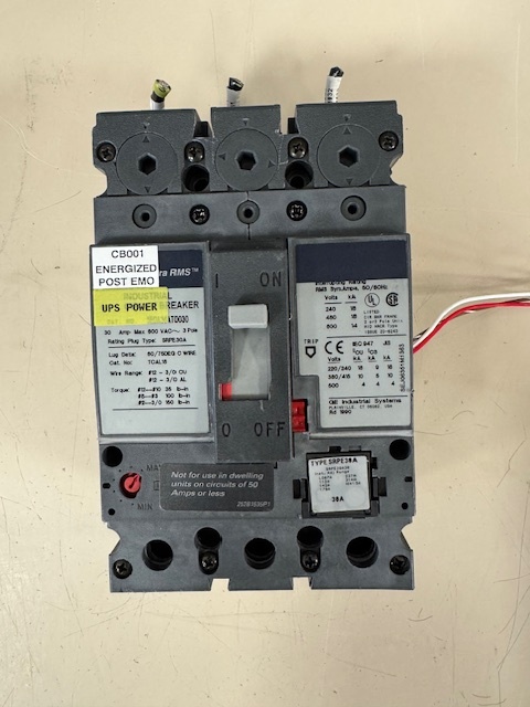 Spectra RMS Industrial Circuit Breaker, 30A, 3 Pole