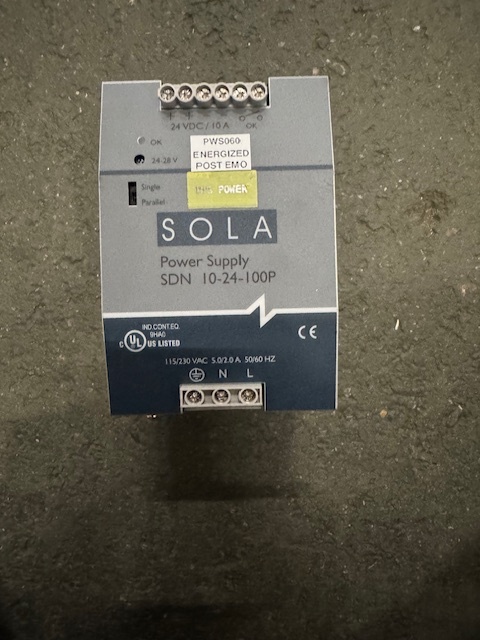 Sola Power Supply SDN 10-24-100P 115/230VAC 50/60Hz