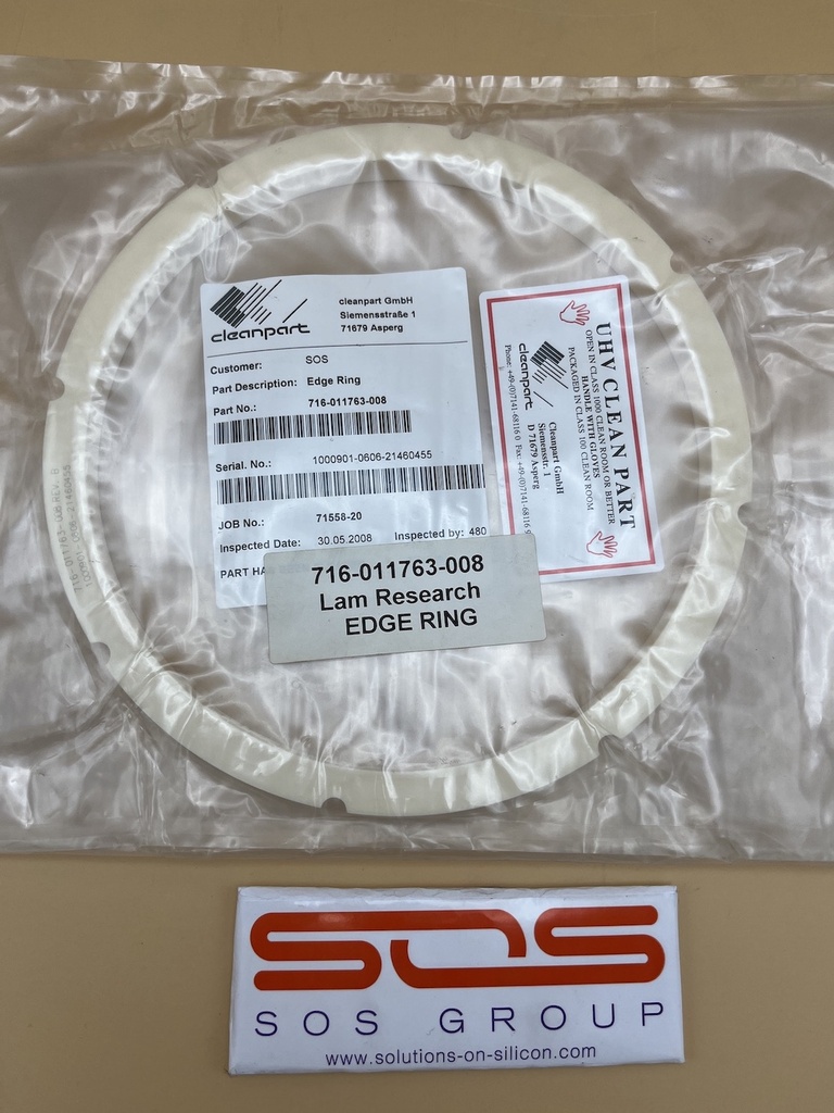 LAM Research 716-011763-008 CERAMIC RING, EDGE 8'', WAFER CLAMP