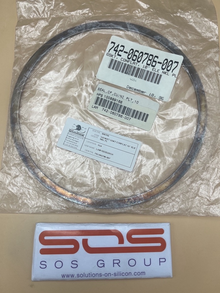 LAM Research 742-060786-007 Gasket GSKT CONFLAT 10" ELE NKL PL