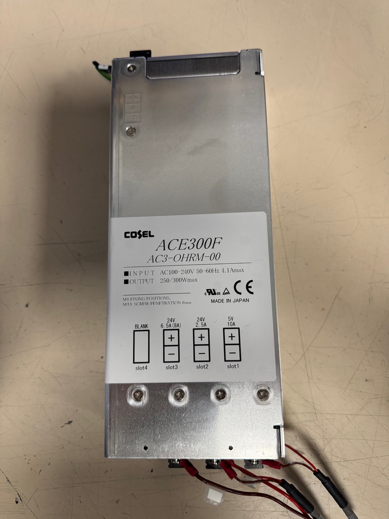 TEL Lithius / COSEL ACE300F AC3-OHRM-00 100-240VAC 50/60 Hz 4.1Amax 250/300Wmax