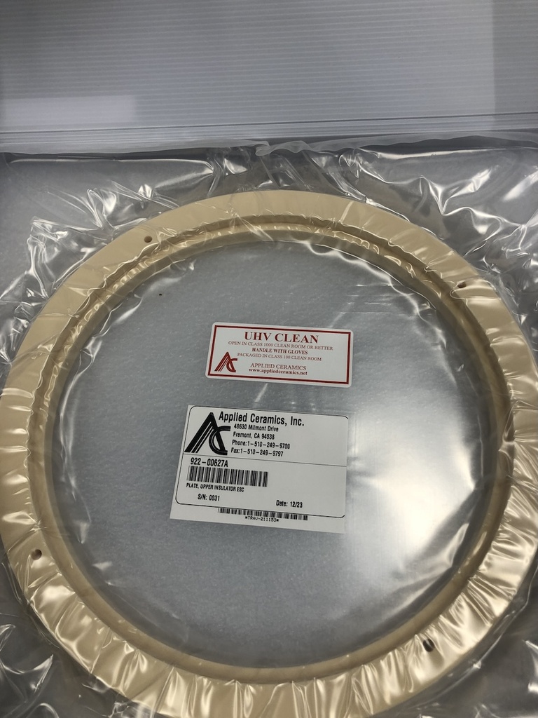 922-00627A LAM RESEARCH PLATE, UPPER INSULATOR ESC