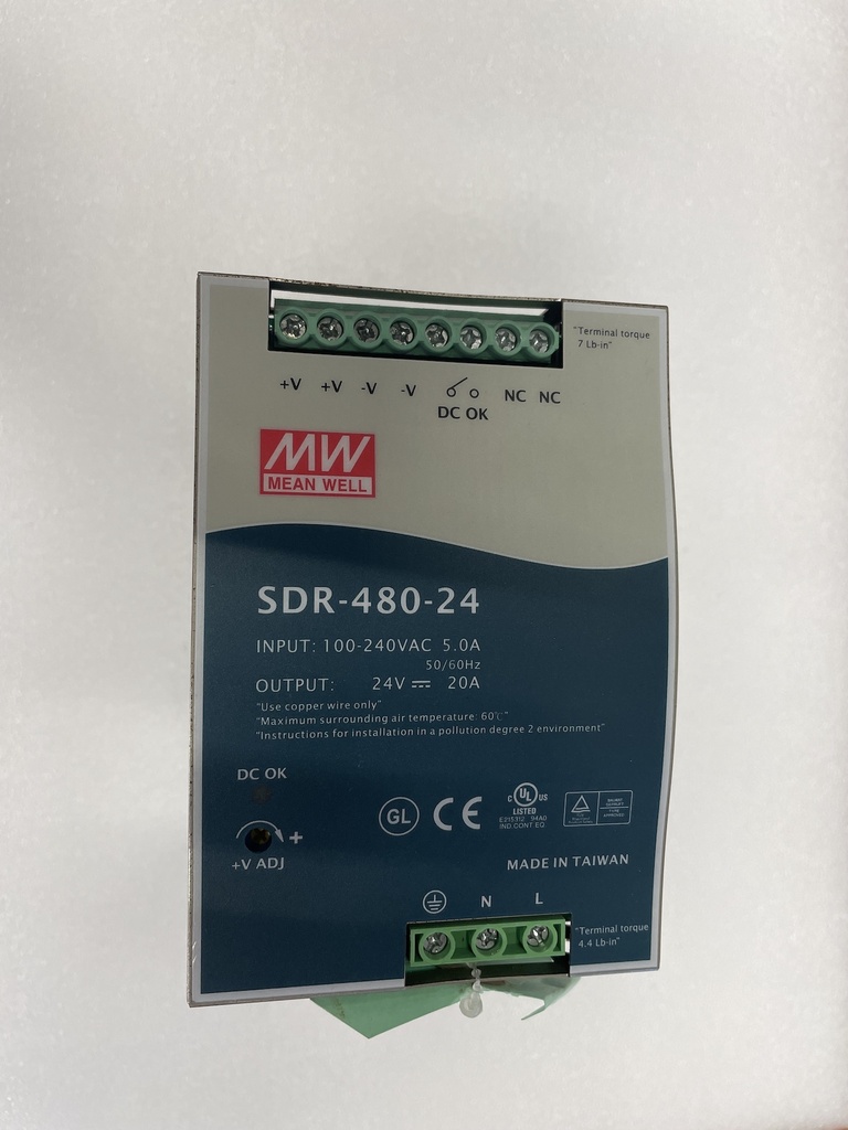 Mean Well DIN Rail Power Supply SDR-480-24