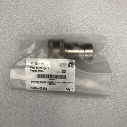 [3300-02658 / 700614] AMAT 3300-02658 FtgCplg QDisc 1/2Body x 1/2-14FP 3.03"L, Parker SH4-62