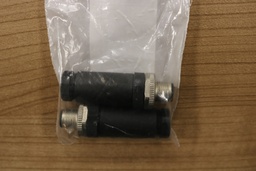 [WASCE5K / 101373] Field-Wireable Connector Male Straight M12 Screw Clamp Contact, Lot of 2